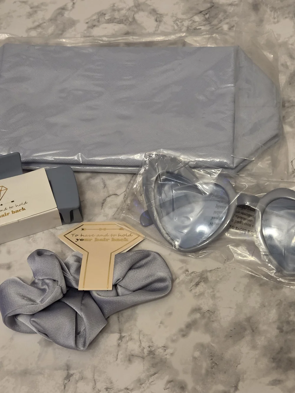 CURASA Bridesmaid 4 Piece Gift Set, Cream Blue